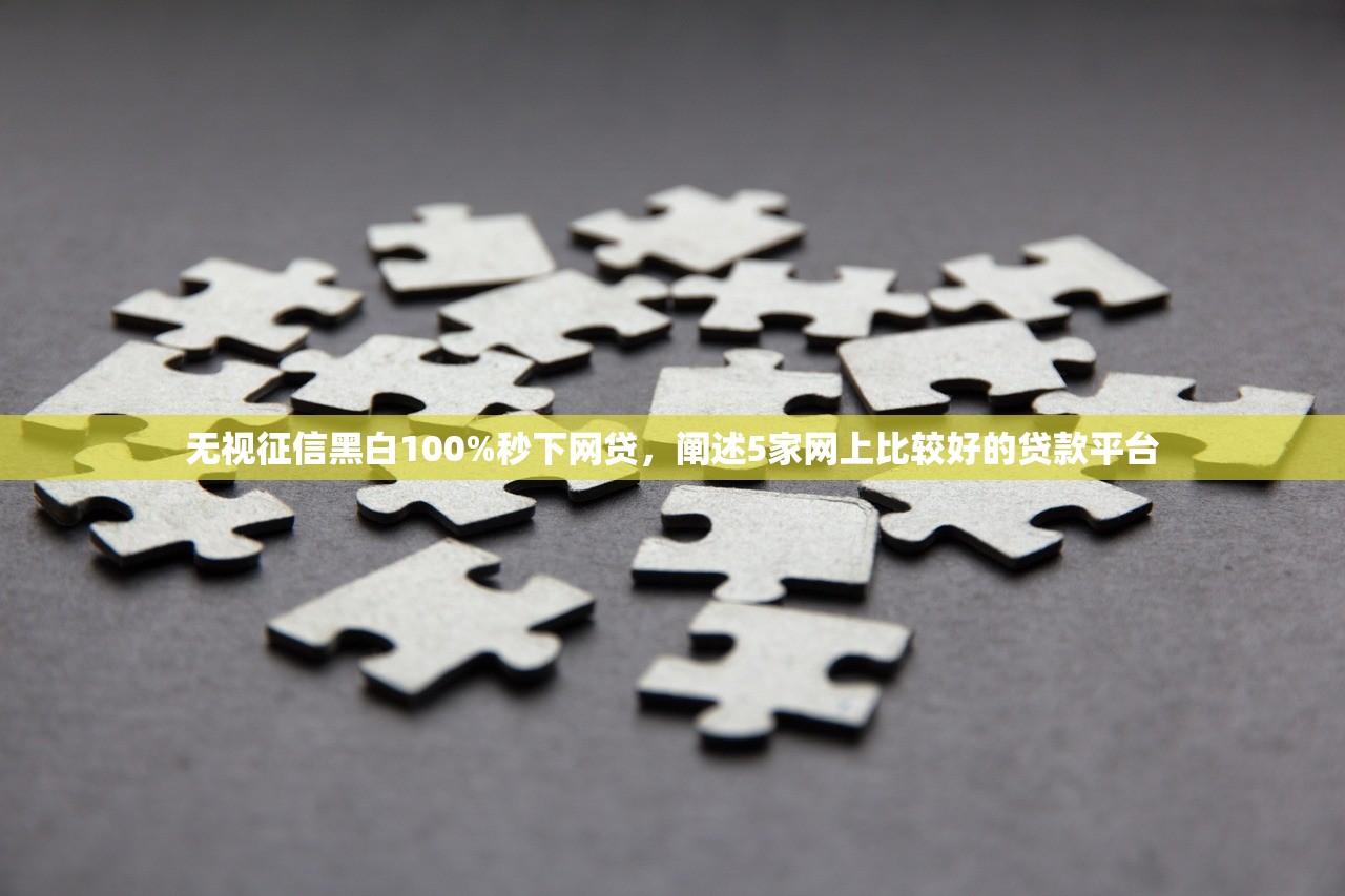 无视征信黑白100%秒下网贷，阐述5家网上比较好的贷款平台