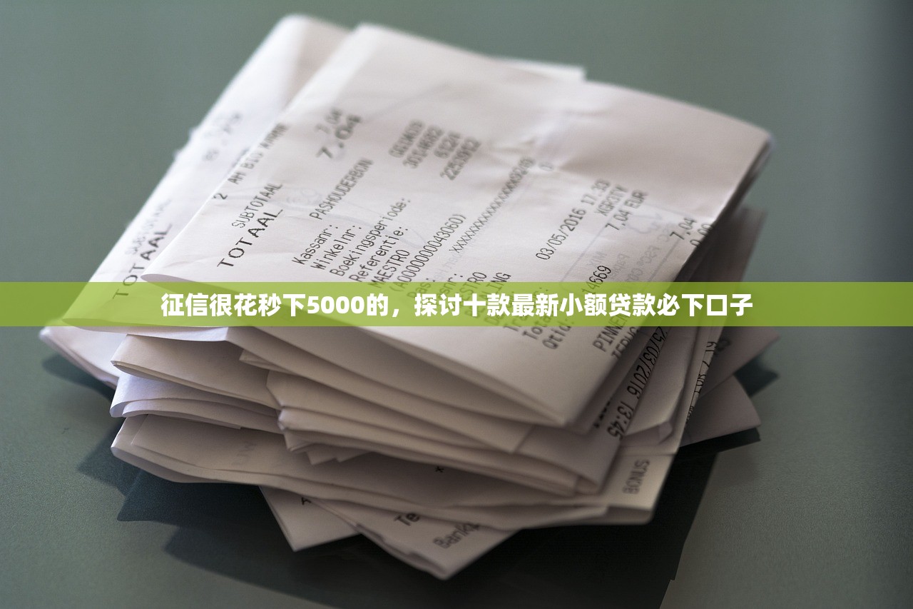 征信很花秒下5000的，探讨十款最新小额贷款必下口子