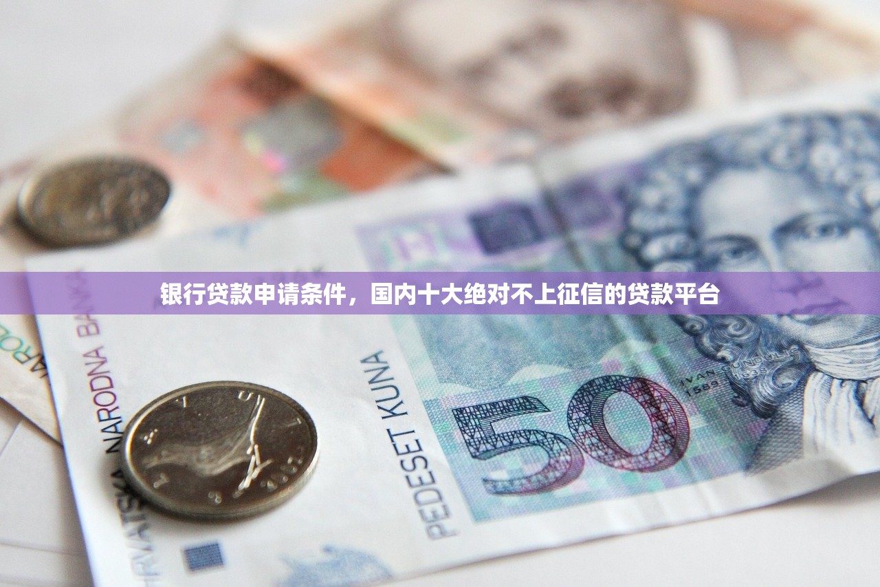 银行贷款申请条件，国内十大绝对不上征信的贷款平台