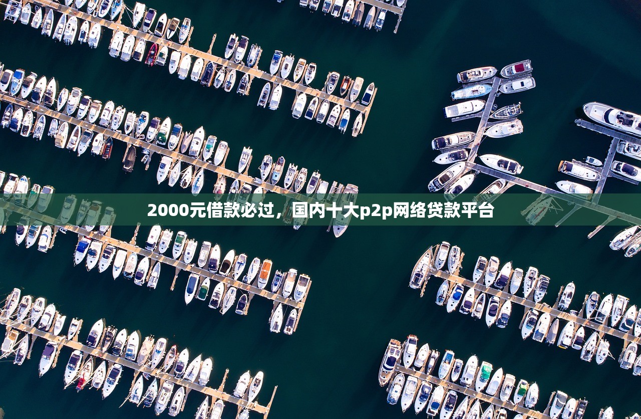 2000元借款必过，国内十大p2p网络贷款平台