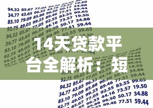 14天贷款平台全解析：短期借贷必知要点与避坑指南
