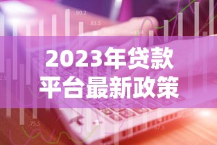 2023年贷款平台最新政策解读与使用攻略