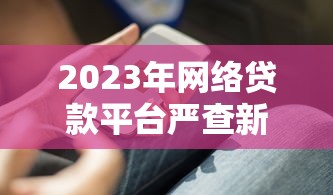2023年网络贷款平台严查新规：借款人必知的5大风险点
