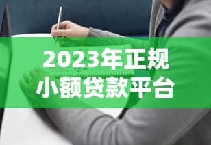 2023年正规小额贷款平台推荐：靠谱选择与避坑指南
