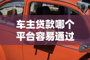 车主贷款哪个平台容易通过？这5个平台审批快、门槛低