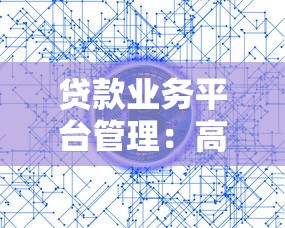 贷款业务平台管理：高效运营与风险控制实战指南