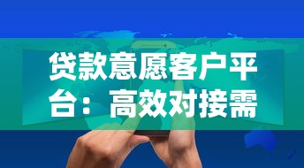 贷款意愿客户平台：高效对接需求与资源的智能解决方案