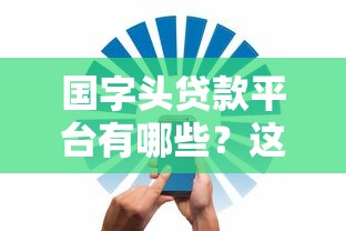 国字头贷款平台有哪些？这5家正规机构安全低息靠谱推荐