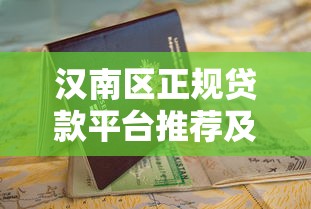 汉南区正规贷款平台推荐及申请指南