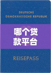 哪个贷款平台又快又靠谱？2023年正规低息平台推荐
