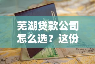 芜湖贷款公司怎么选？这份避坑指南助你找到靠谱平台