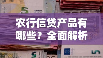 农行信贷产品有哪些？全面解析贷款类型、优势及申请条件