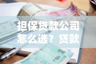 担保贷款公司怎么选?贷款流程、利率对比、避坑指南全解析 担保贷款公司怎么选?贷款流程、利率对比、避坑指南全解析