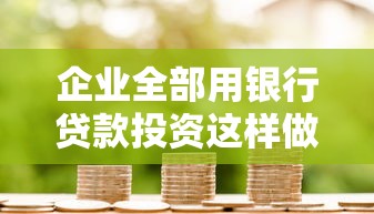 企业全部用银行贷款投资这样做对吗？利弊分析与风险应对策略