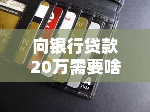 向银行贷款20万需要啥条件？手把手教你准备材料，轻松通过审批！