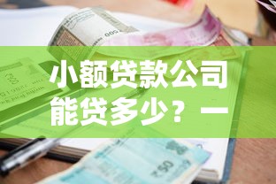 小额贷款公司能贷多少？一文说清额度计算与申请门道