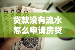贷款没有流水怎么申请房贷