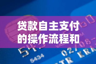 贷款自主支付的操作流程和审核要点是什么