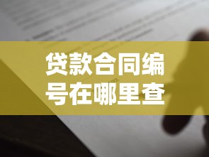 贷款合同编号在哪里查询多种方法详细指南