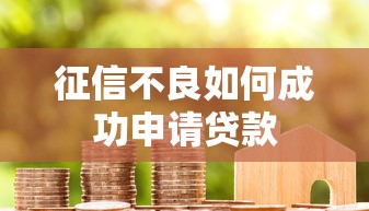 征信不良如何成功申请贷款