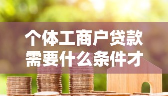 个体工商户贷款需要什么条件才能申请成功