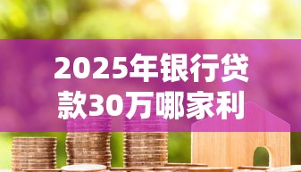 2025年银行贷款30万哪家利率最低怎么申请最划算