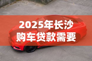 2025年长沙购车贷款需要满足哪些条件和材料