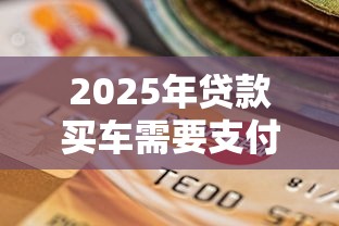 2025年贷款买车需要支付哪些费用明细包括利息手续费和附加费
