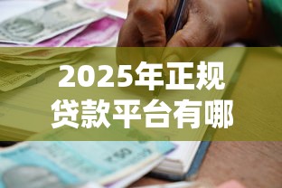 2025年正规贷款平台有哪些通过率高的持牌机构