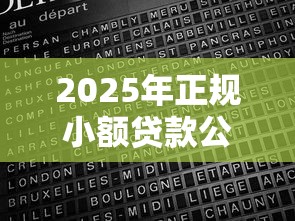 2025年正规小额贷款公司排名前十名最新借款平台有哪些
