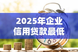 2025年企业信用贷款最低利率是多少哪些银行可以申请